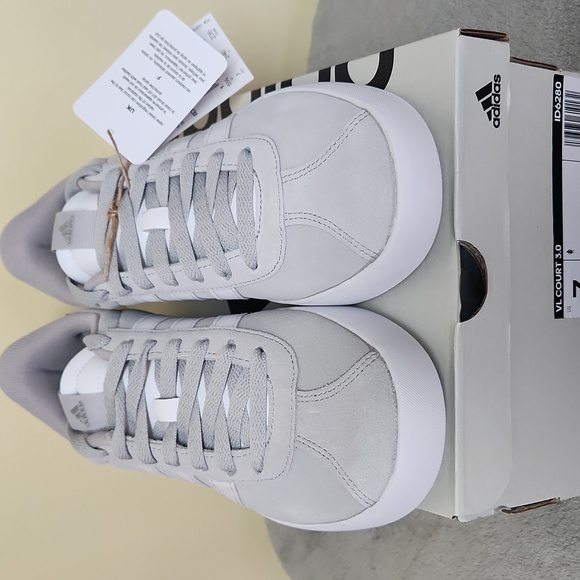 Adidas VL Court 3.0 Women's Gray Sneakers - Picture 2 of 3